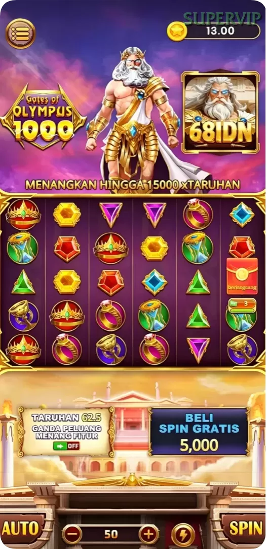 Cuplikan layar PENIDABET — menu navigasi
