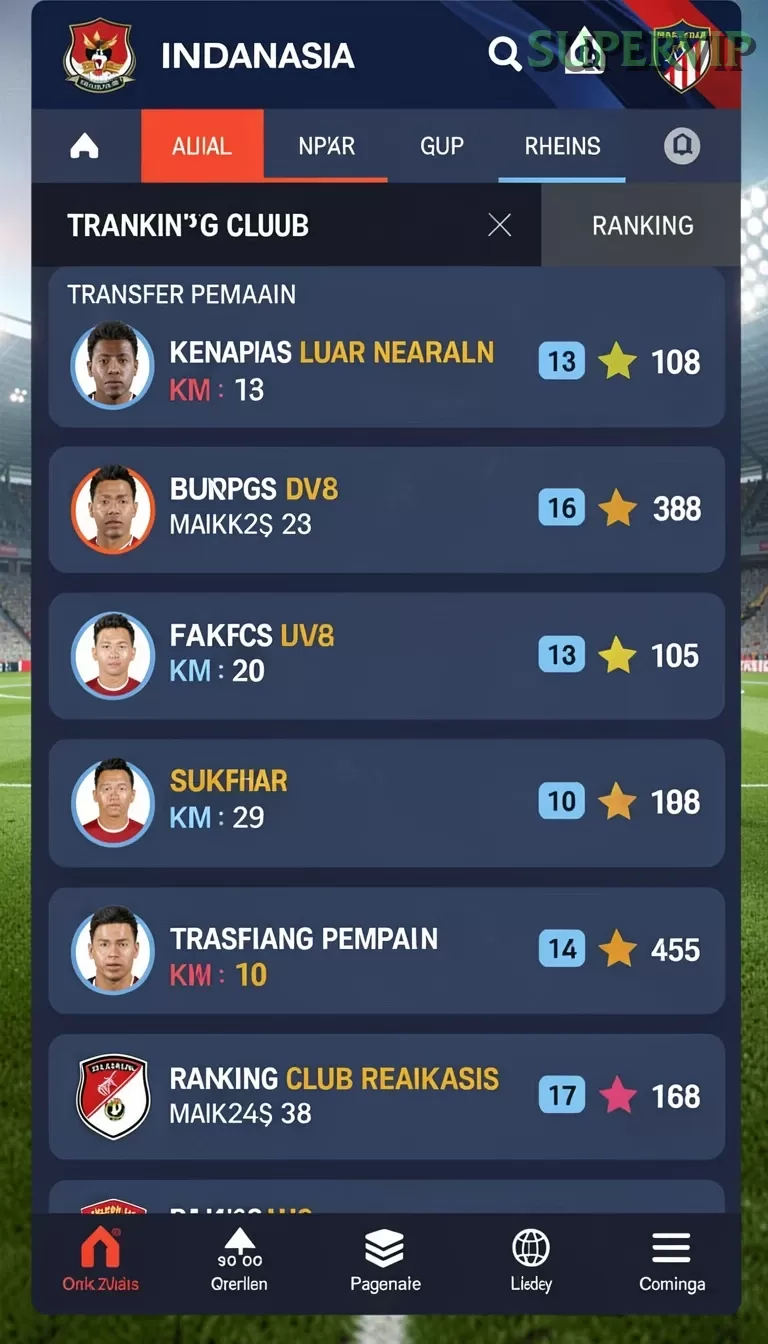 Cuplikan layar JEEPTOTO — menu navigasi